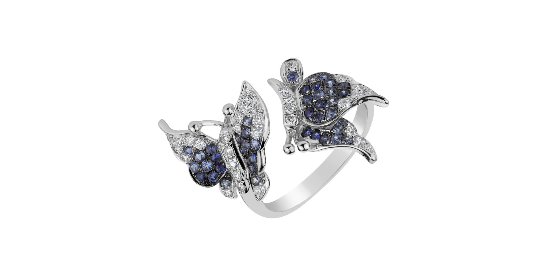 Diamond ring with Sapphire Papillon Heaven