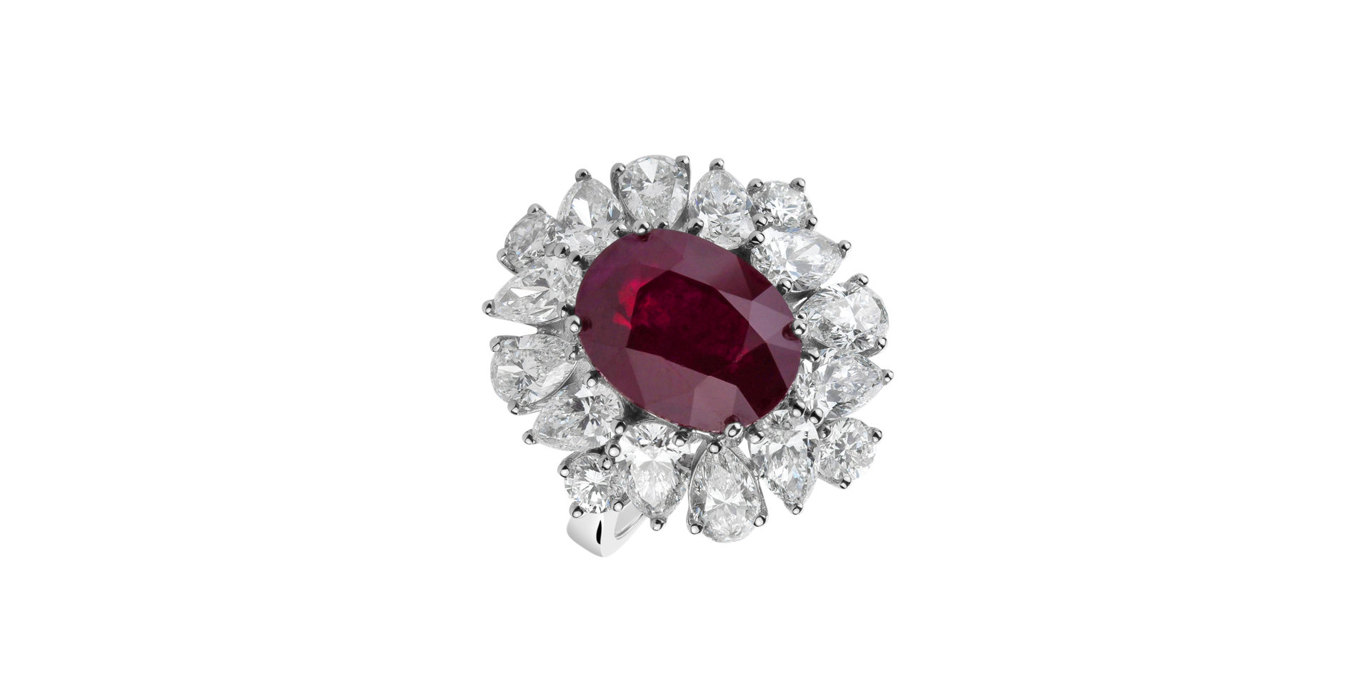 Diamond ring with Ruby Ruby Queen
