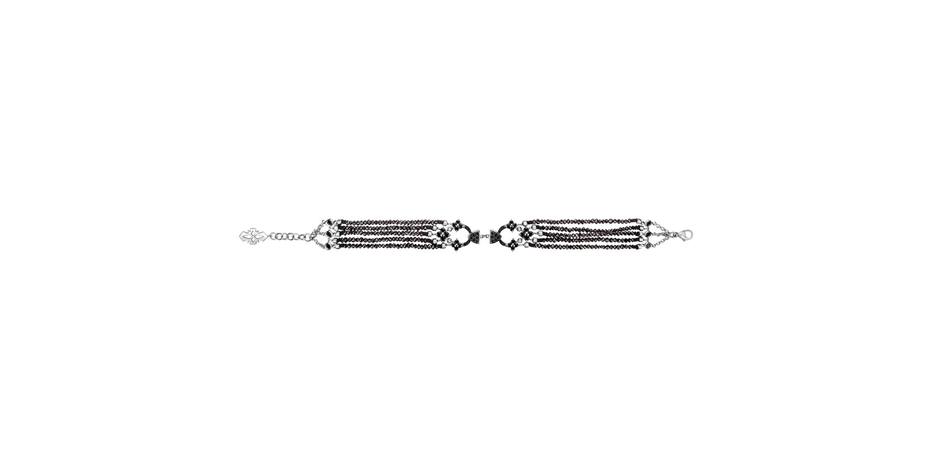 Bracelet with black and white diamonds Starshine Garden