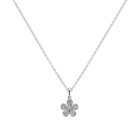 Diamond pendant Flower Message