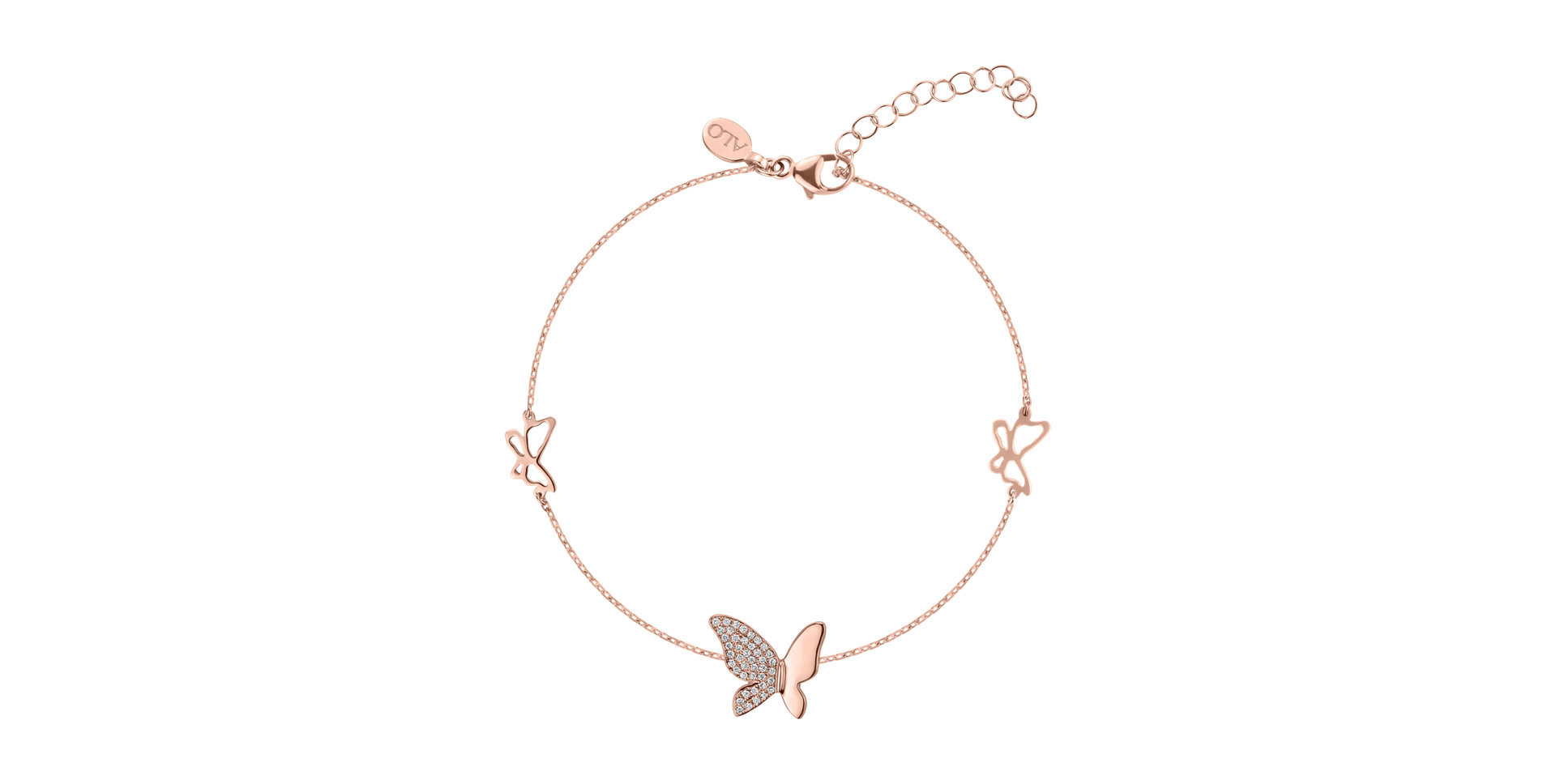 Bracelet with diamonds Delicate Butterfly