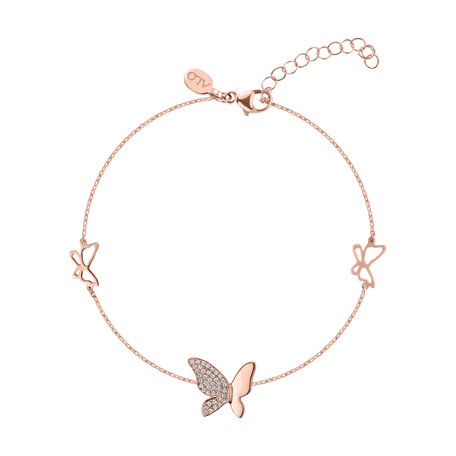 Bracelet with diamonds Delicate Butterfly