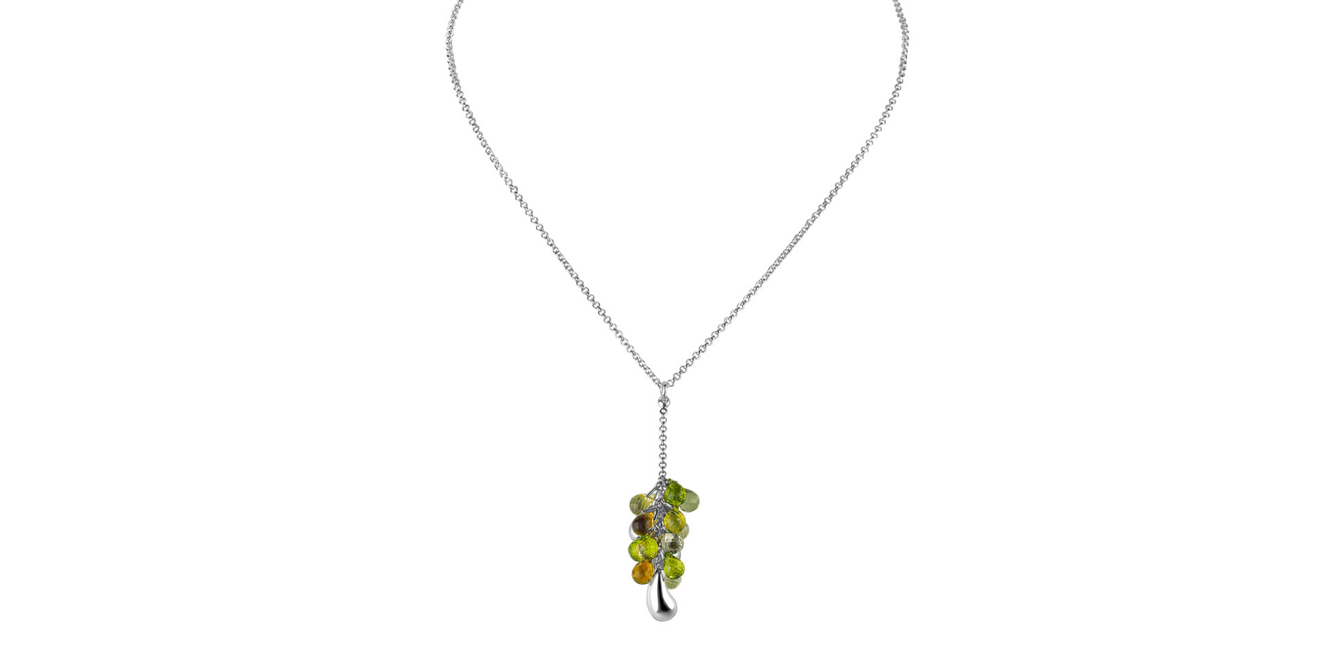 Diamond necklace with gemstones Palmira