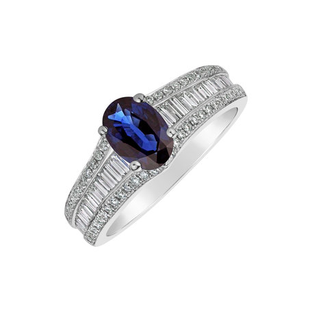 Diamond ring with Sapphire Sapphire Desire