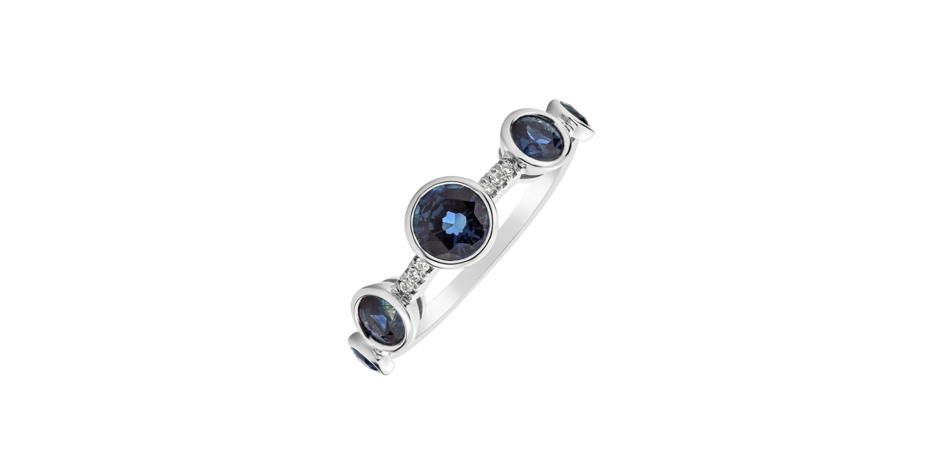 Diamond ring with Sapphire Galaxy of Passion