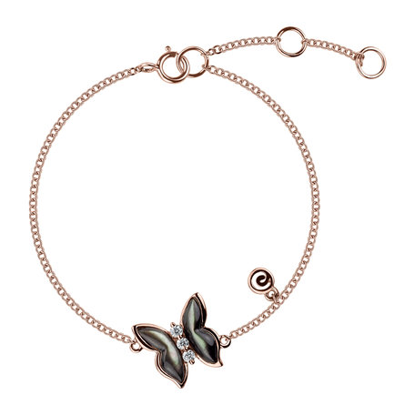 Diamond bracelet with Mother of Pearl Papillon Secret