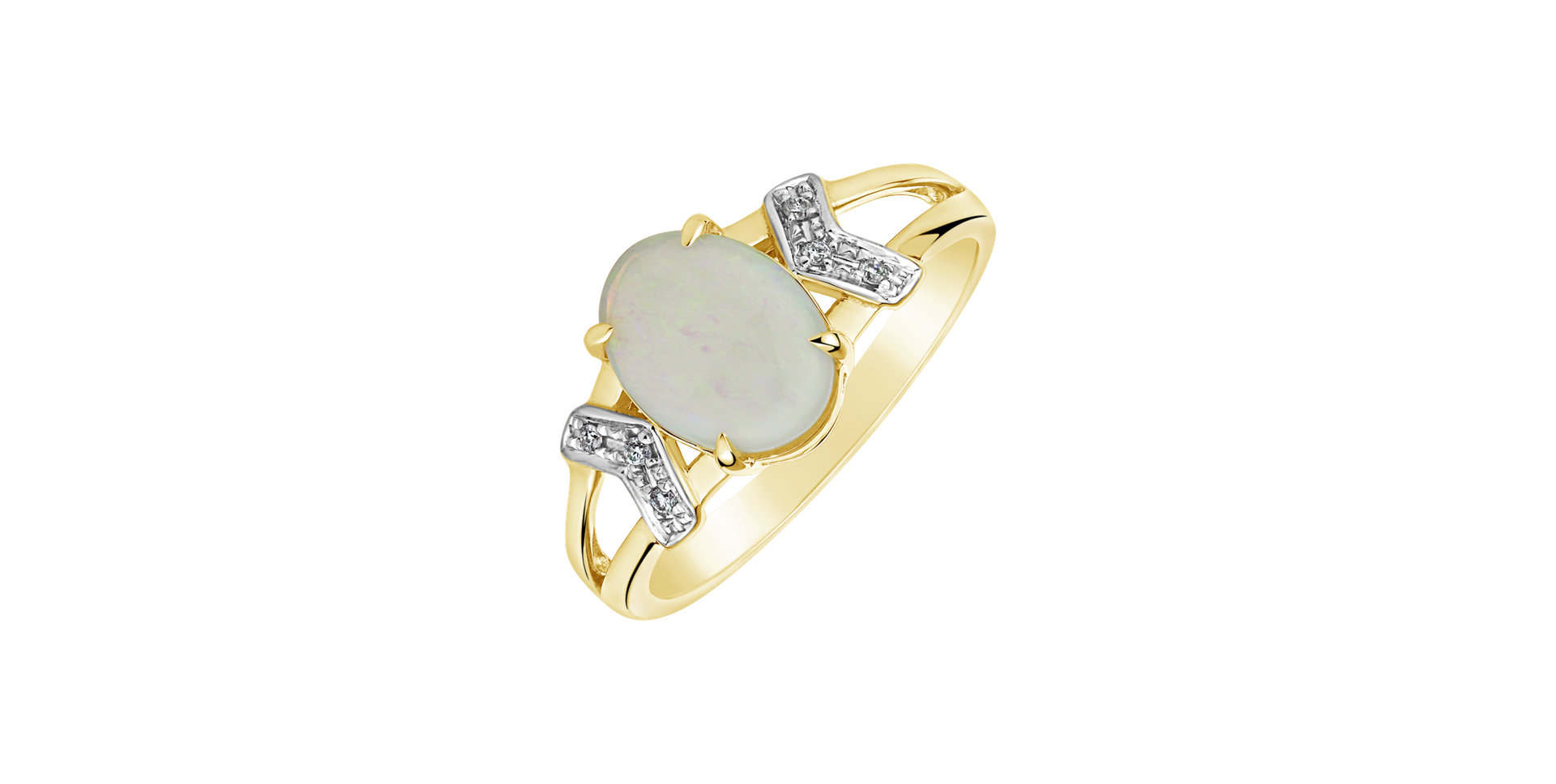 Diamond ring with Opal Kendra Strange