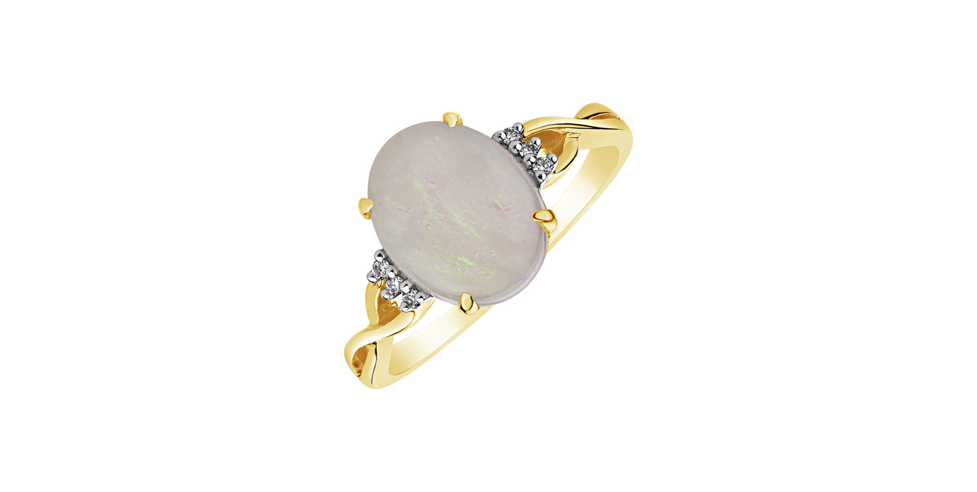 Diamond ring with Opal Goldies