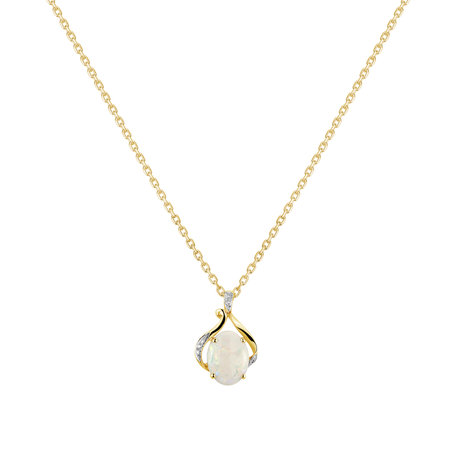 Diamond pendant with Opal Ritzy Richie