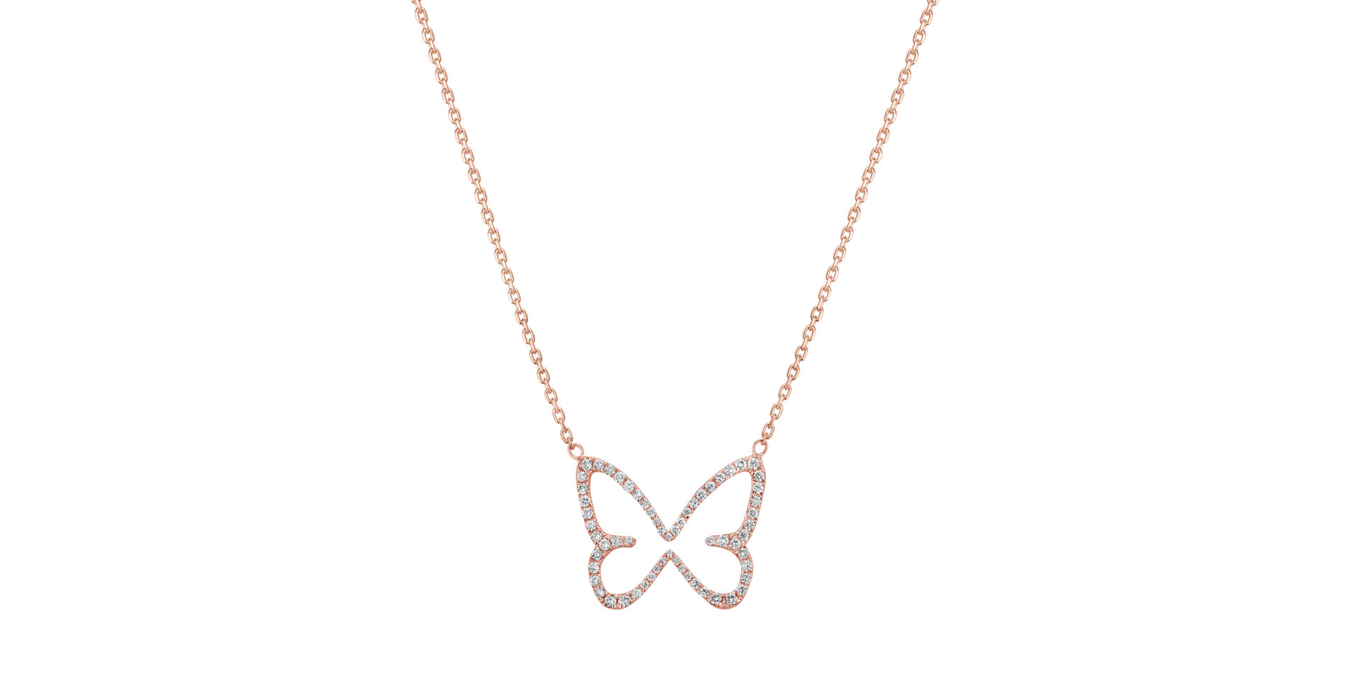 Diamond necklace Simple Papillon