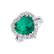 Diamond ring with Emerald Gem of Love4