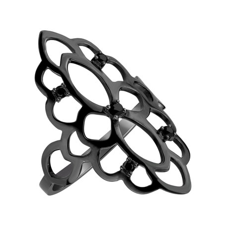 Ring with black diamonds Folk Heritage