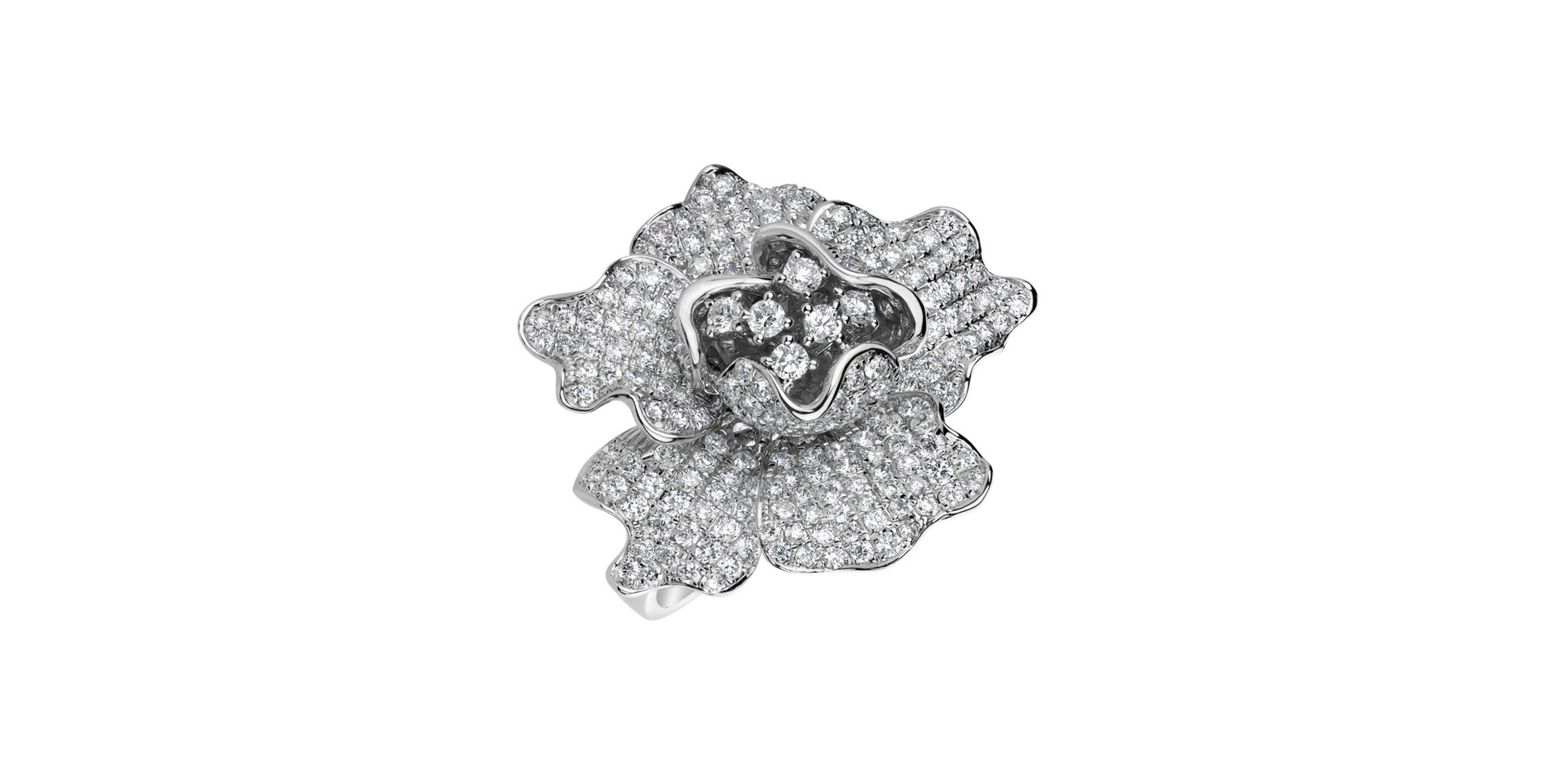 Diamond ring Queen flower