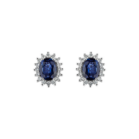 Diamond earrings with Sapphire Monarch Dream