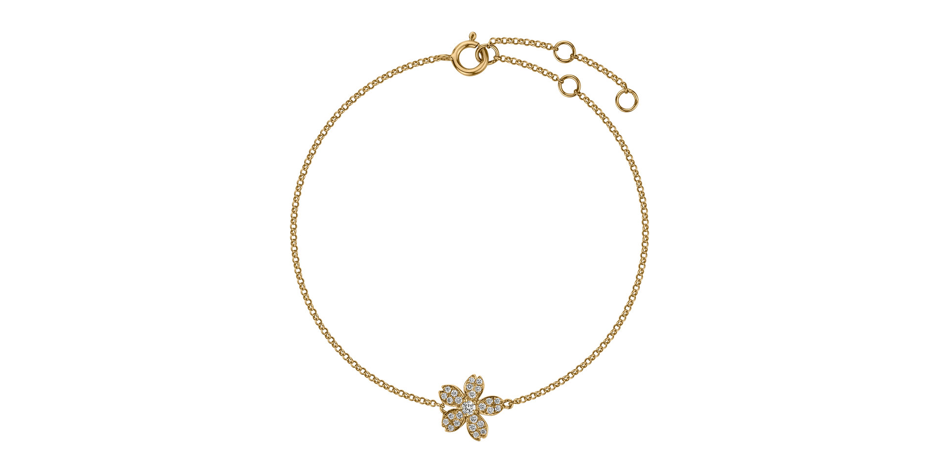Bracelet with diamonds Lucky Petals