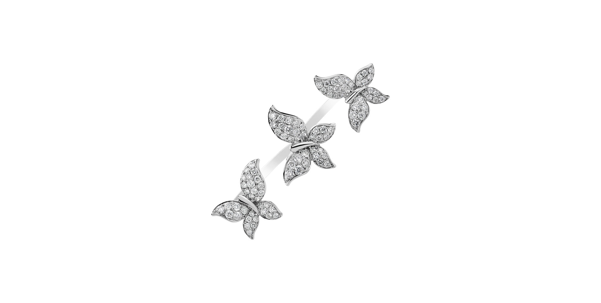 Diamond ring Three Butterflies