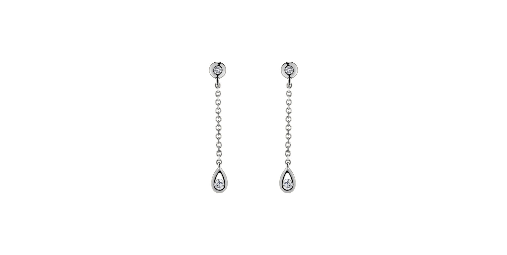 Diamond earrings Love Waterfall
