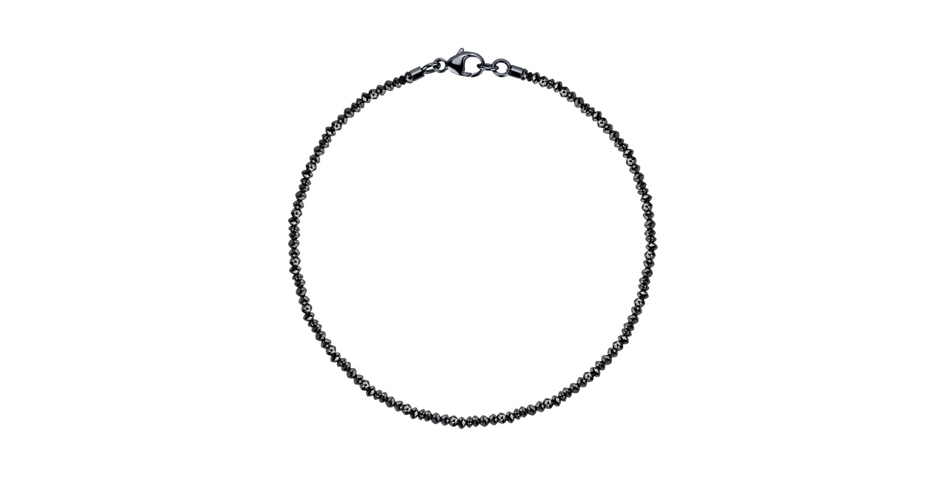 Bracelet with black diamonds Darkness