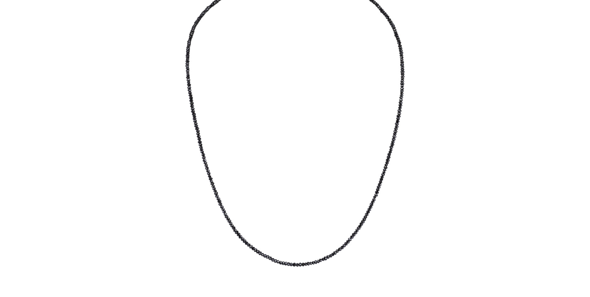 Necklace with black diamonds Night Jewel