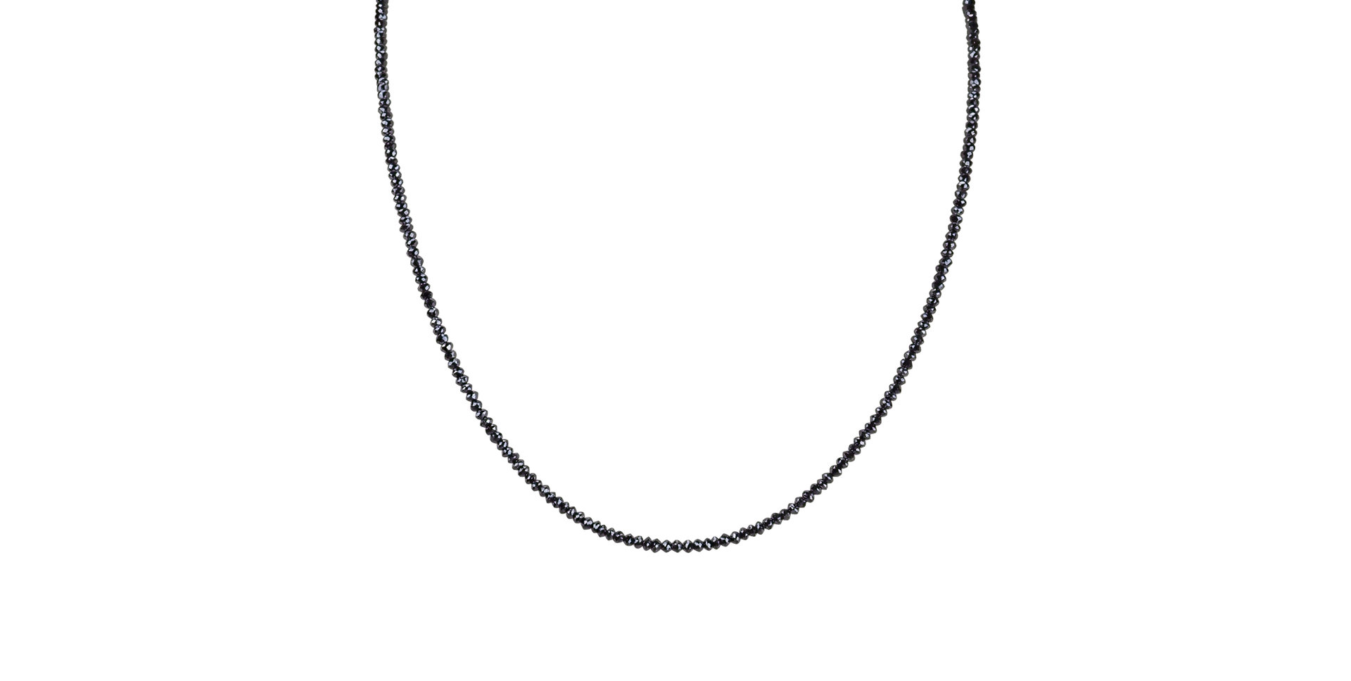 Necklace with black diamonds Night Jewel