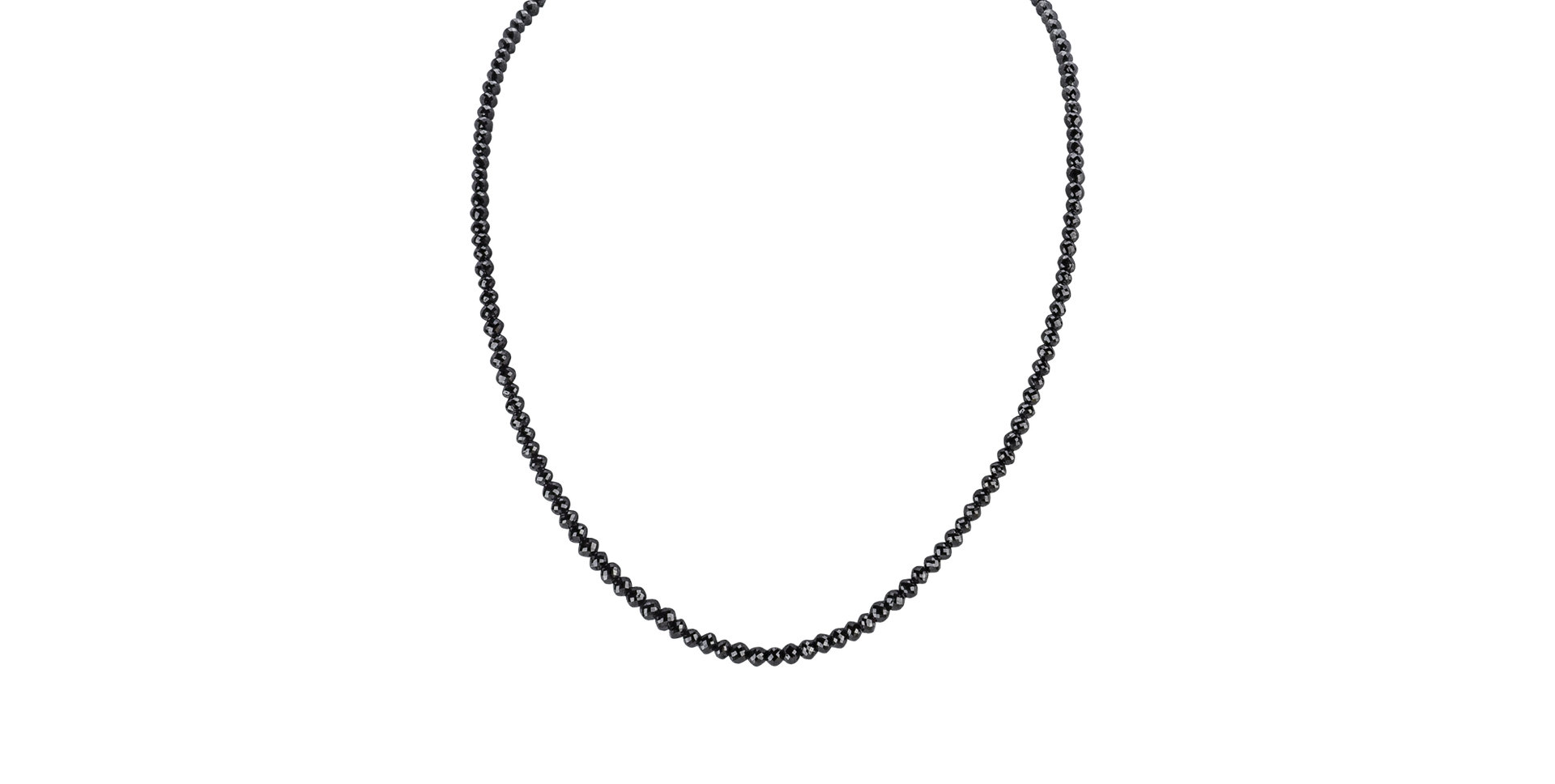 Necklace with black diamonds Night Jewel