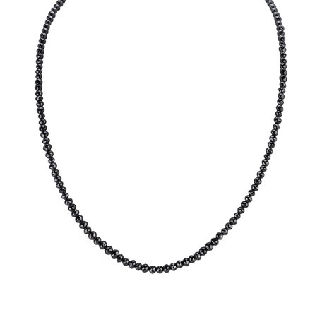 Necklace with black diamonds Night Jewel