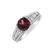 Diamond ring with Tourmalíne Red Treasure4