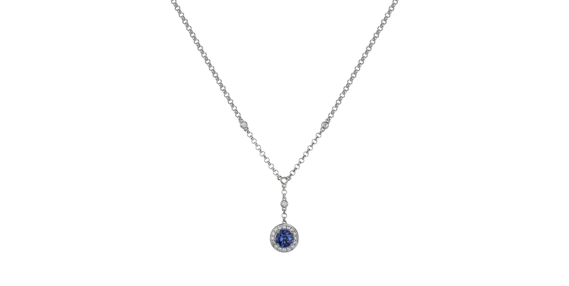 Diamond necklace with Tanzanite Hollywood Sin