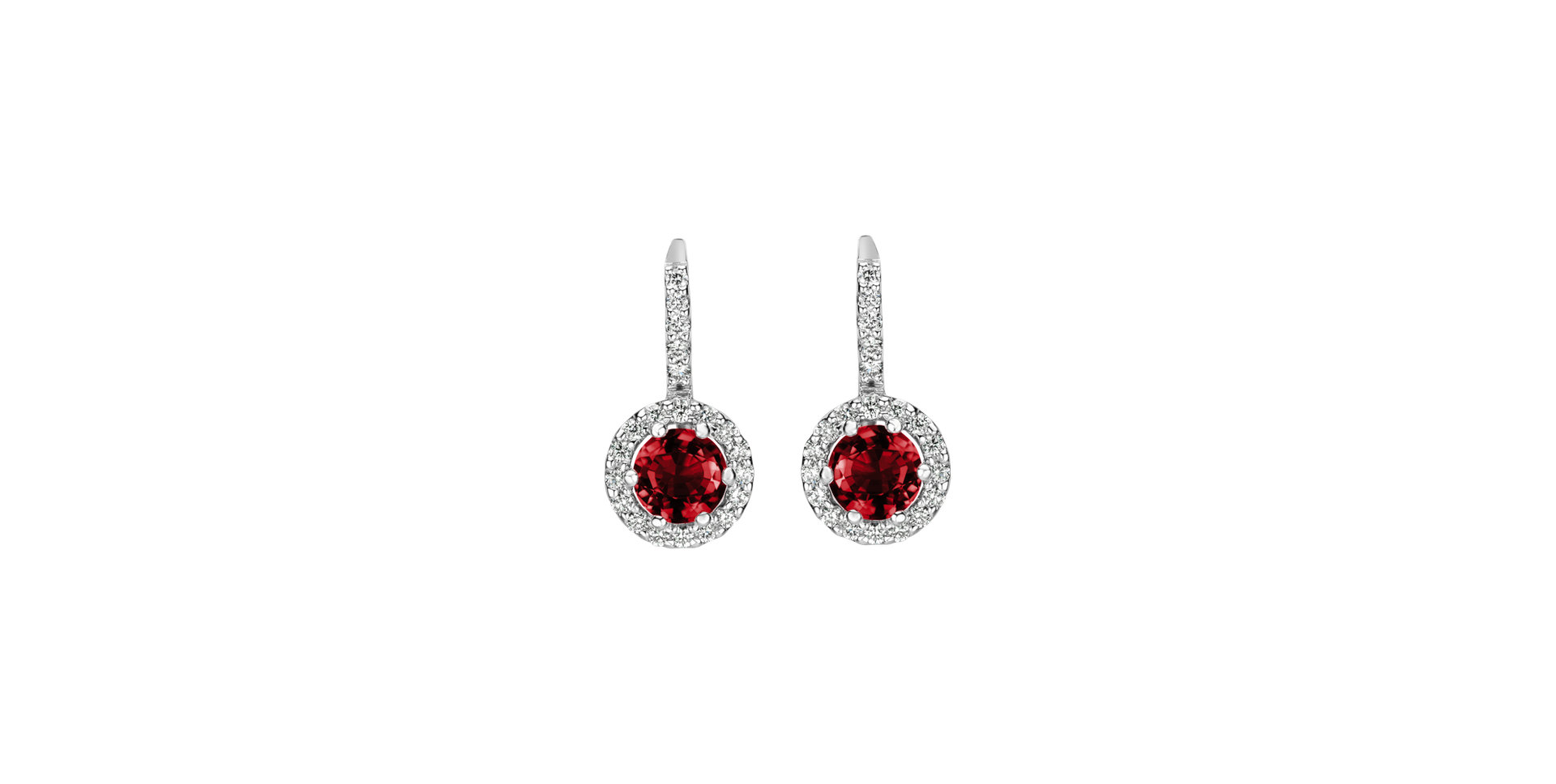 Diamond earrings with Ruby Orion Duchess