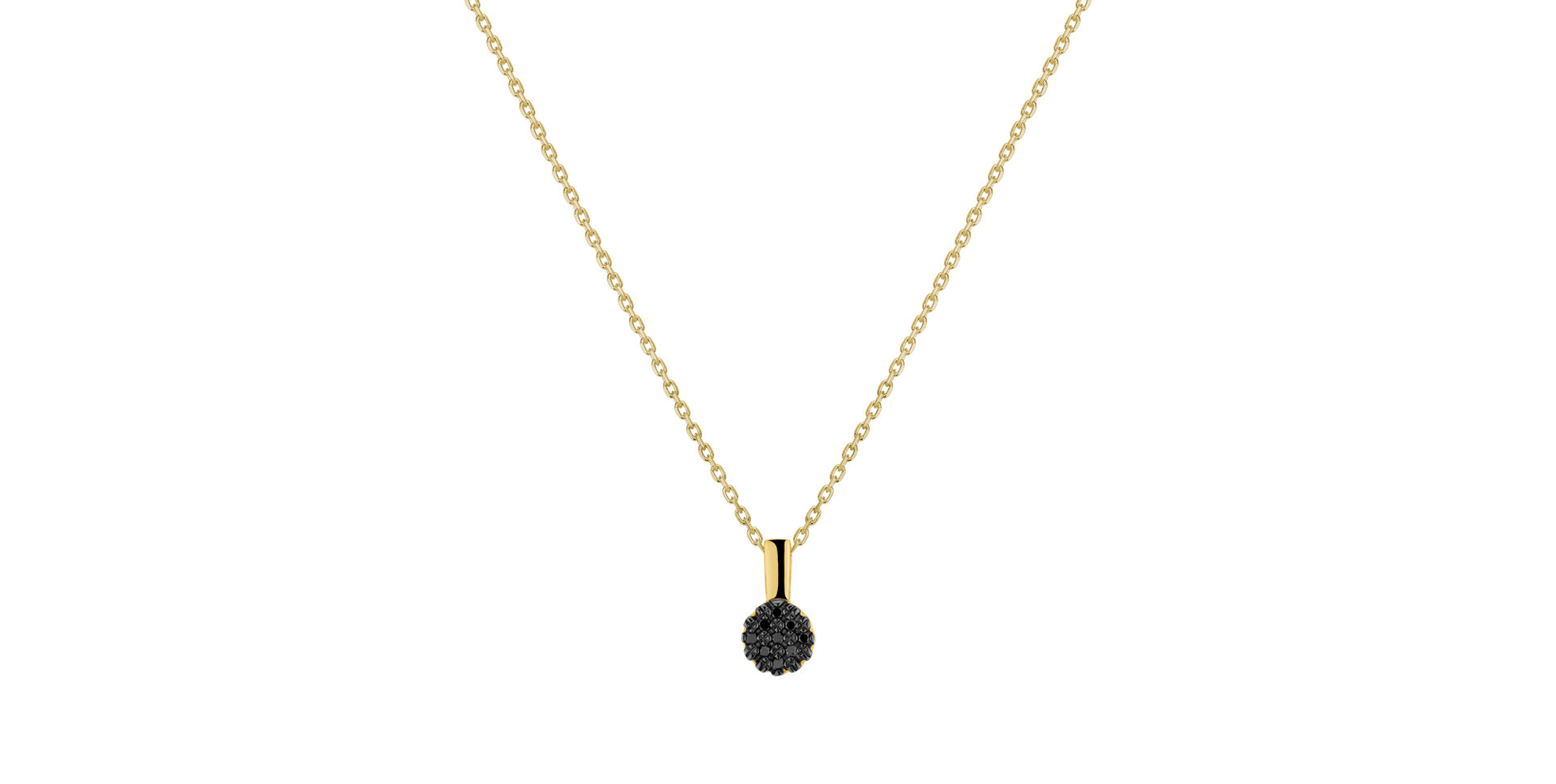 Pendant with black diamonds Radiant Requiem