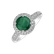 Diamond ring with Emerald Hawai Star3