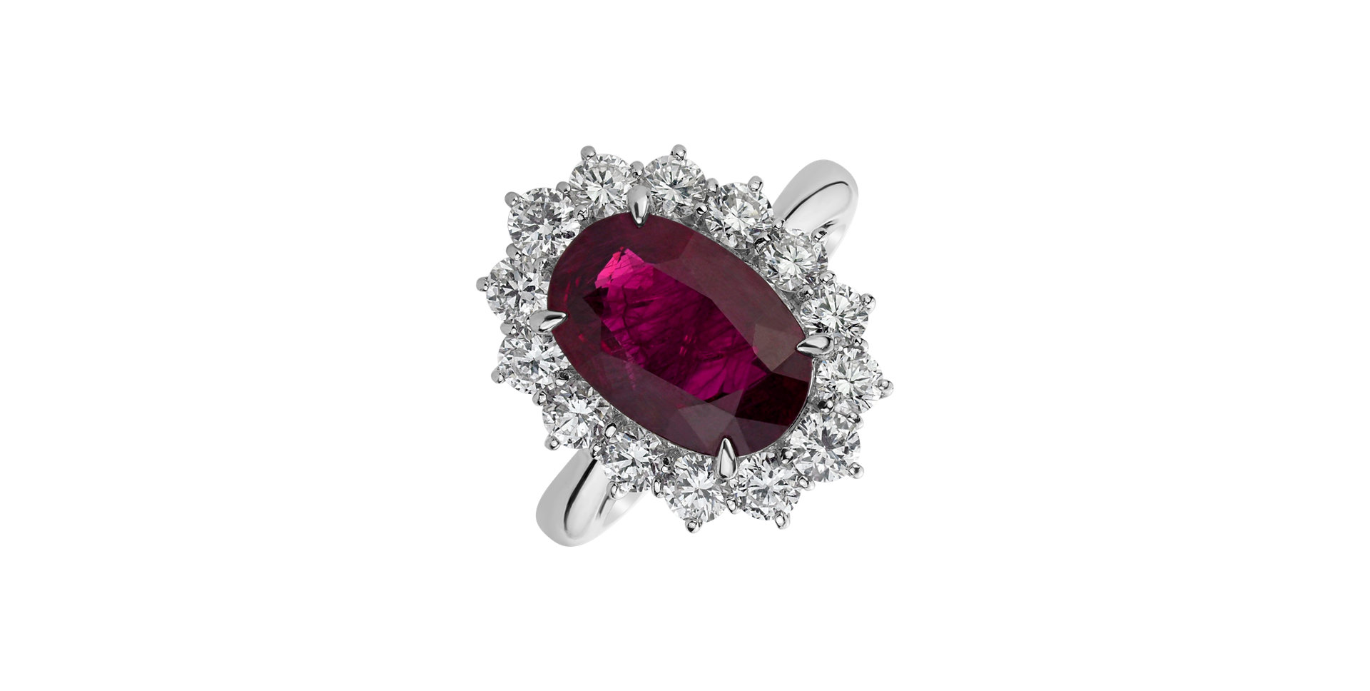 Diamond ring with Ruby Czarina Star