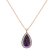Pendant with brown and white diamonds and Amethyst Moonlight Opera3