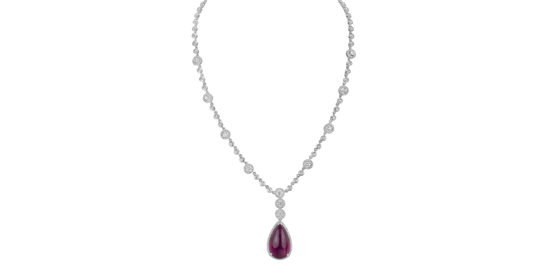 Diamond necklace with Topaz Royal Tear