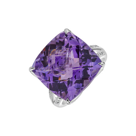 Diamond rings with Amethyst Czarina Love