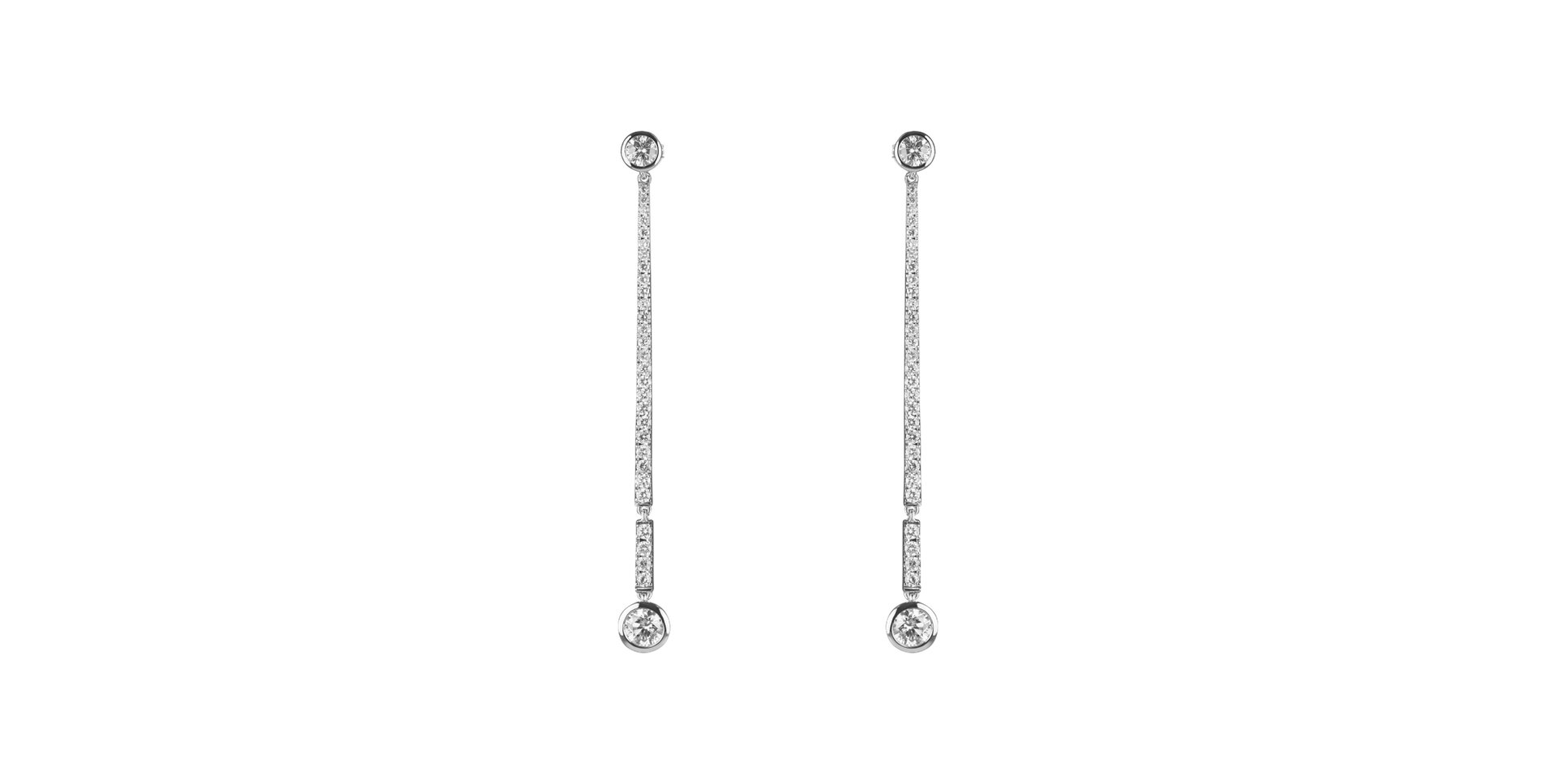 Diamond earrings Glittering Flame