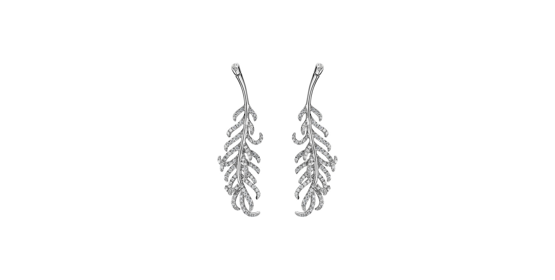 Diamond earrings Dream Feather