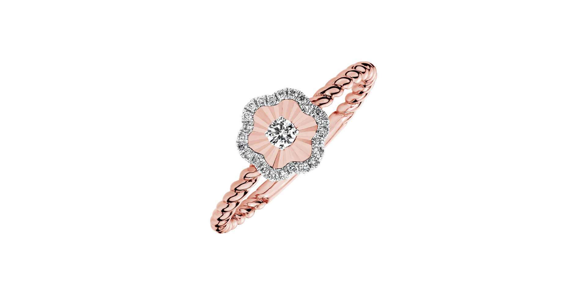 Diamond ring Gold Caress