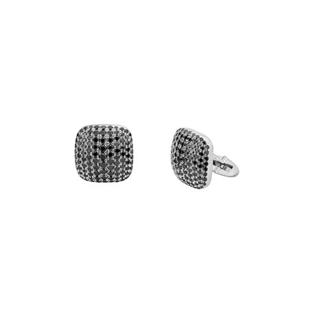 Cufflinks with black diamonds Star Gem