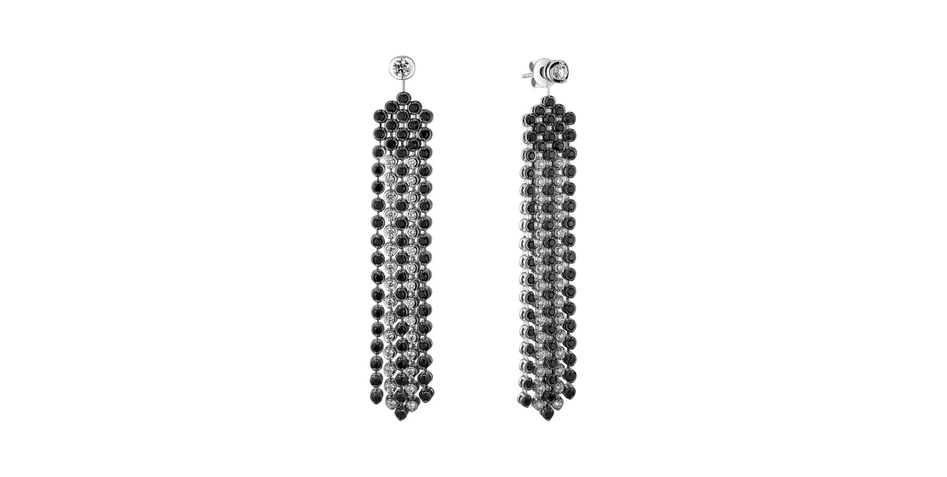 Earrings with black and white diamonds Theophilus
