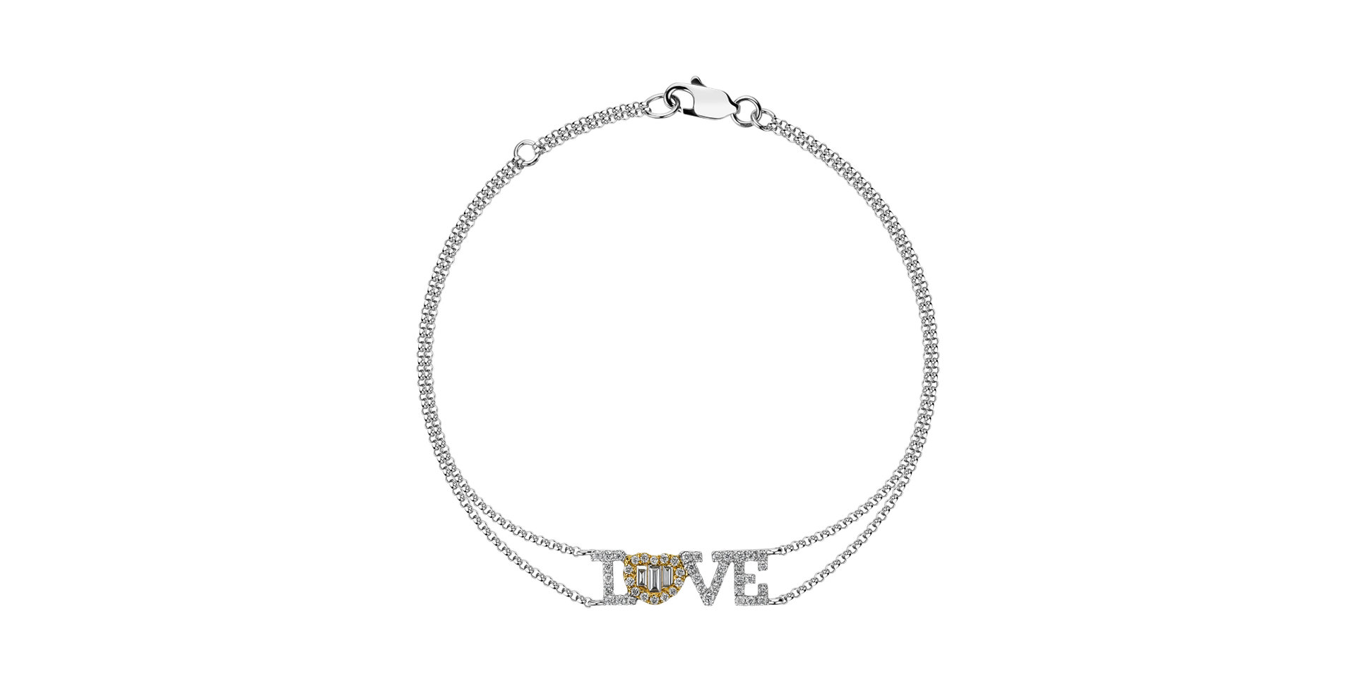 Bracelet with diamonds Love Messenger
