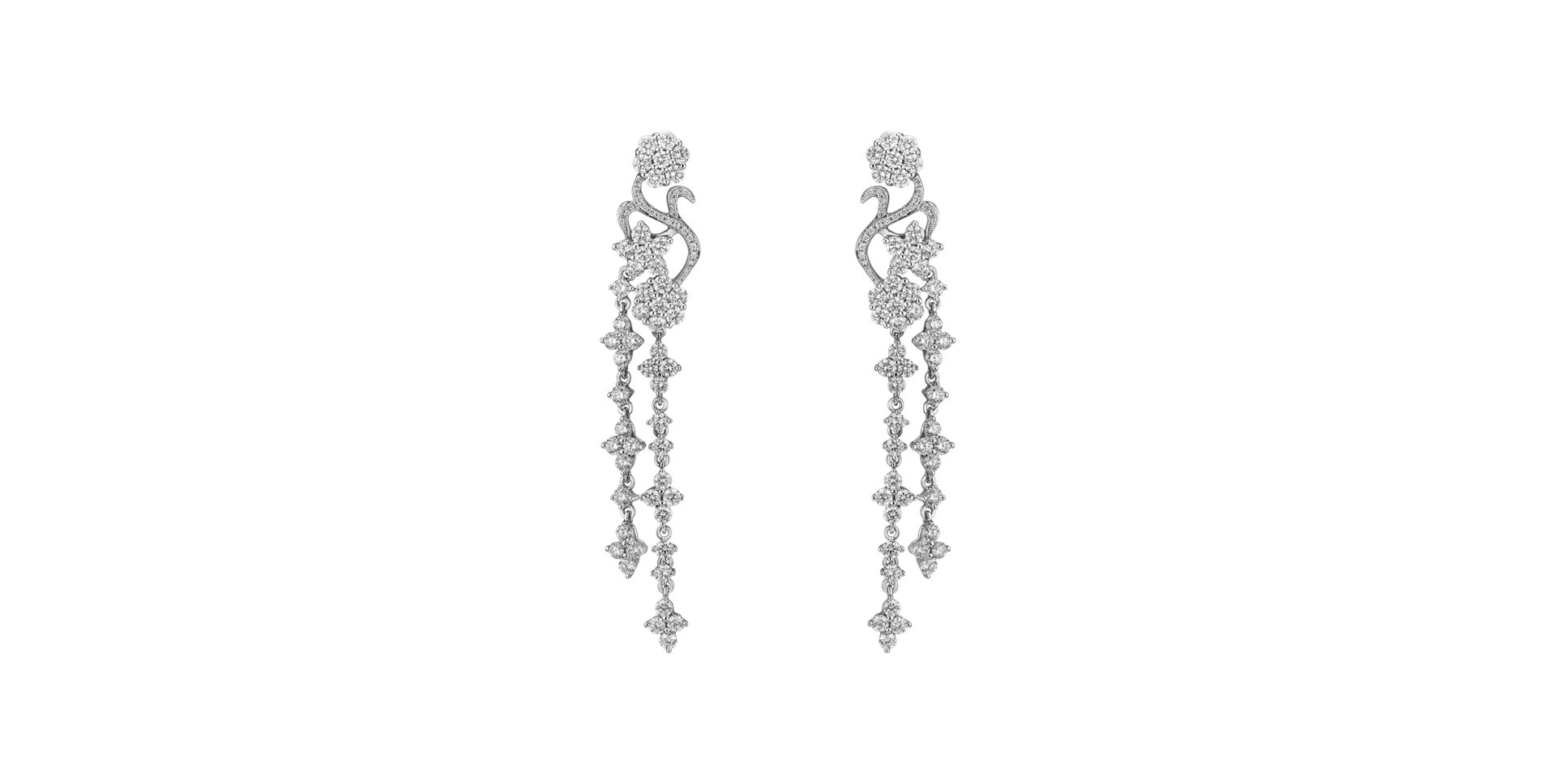 Diamond earrings Moonlight Flowers
