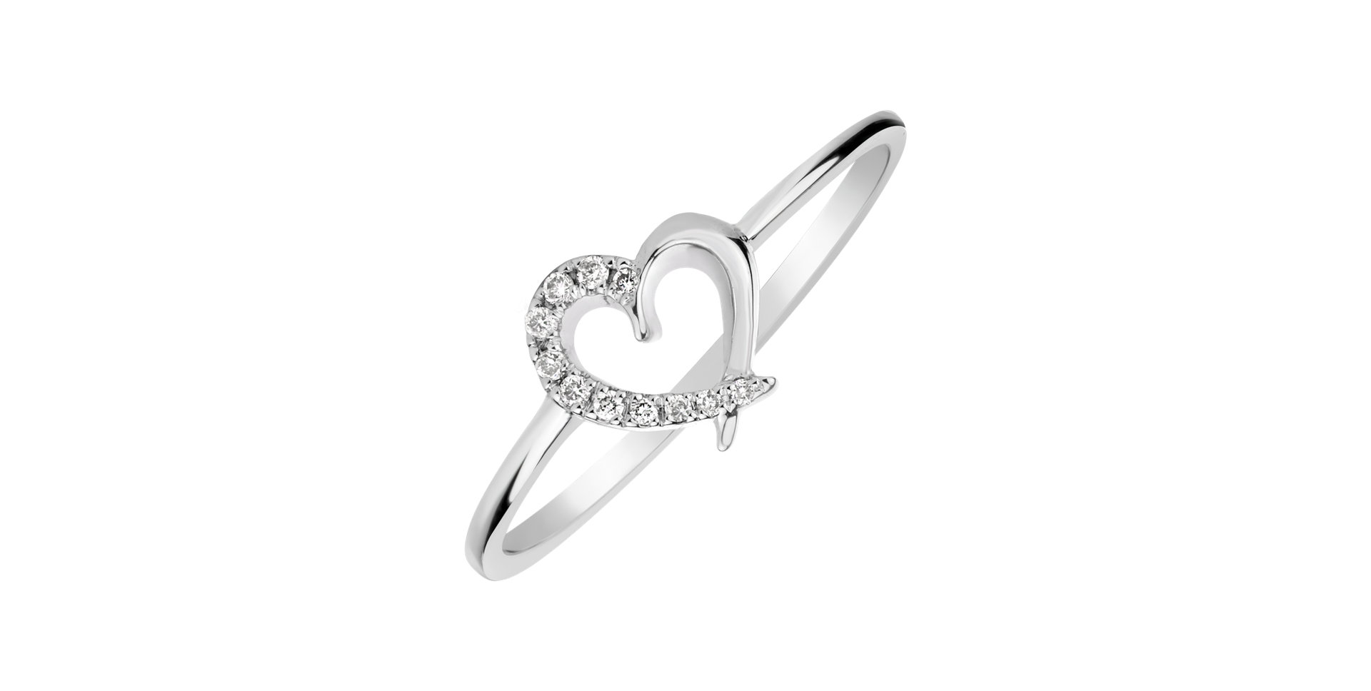 Diamond ring Sparkling Heart