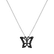 Pendant with black diamonds Butterfly Gem4