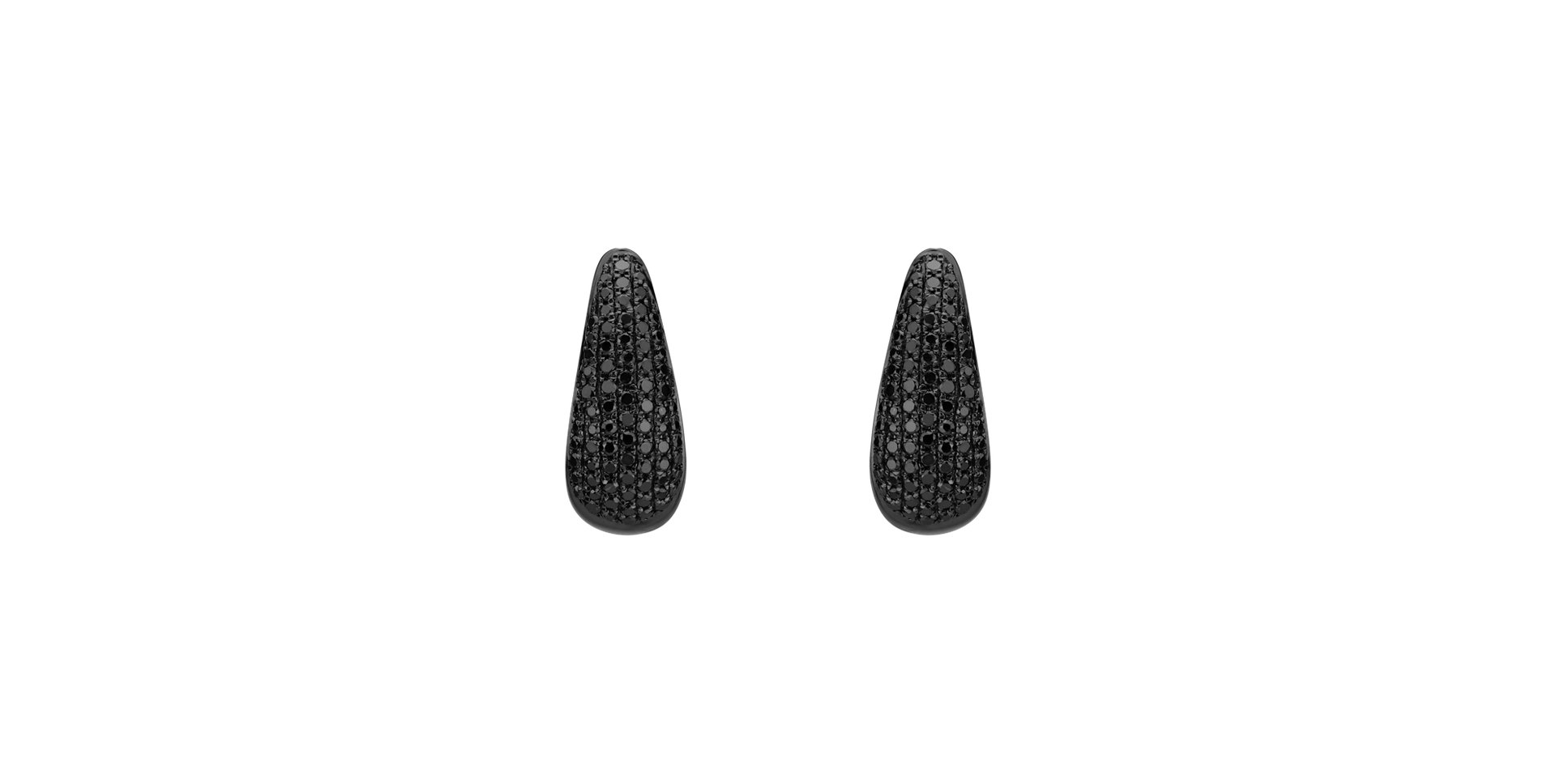 Earrings with black diamonds Charming Gem