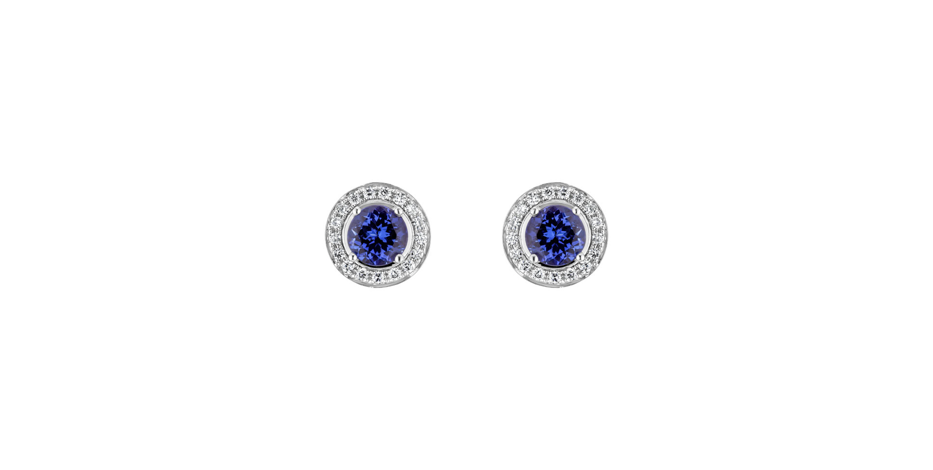Diamond earrings with Tanzanite Ayla