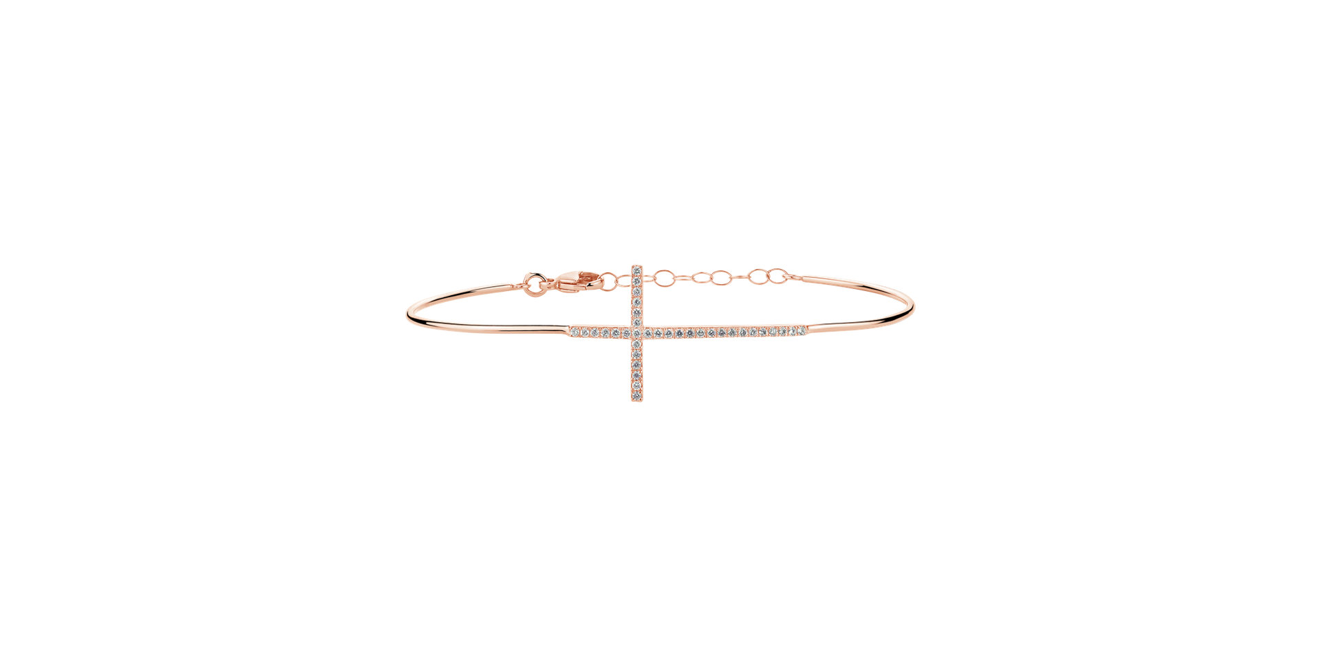 Bracelet with diamonds Tiny Cross