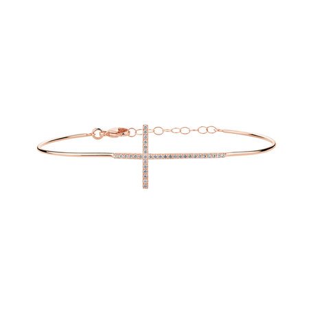 Bracelet with diamonds Tiny Cross