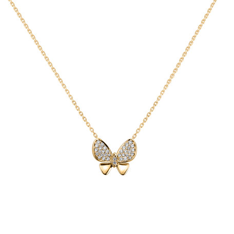 Diamond pendant Butterfly Night