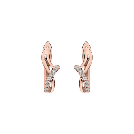 Diamond earrings Elegant Line